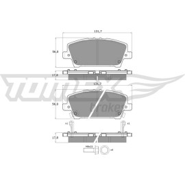 TOMEX brakes Bremsbelagsatz, Scheibenbremse TX 14-52