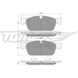 TOMEX brakes Bremsbelagsatz, Scheibenbremse TX 19-50