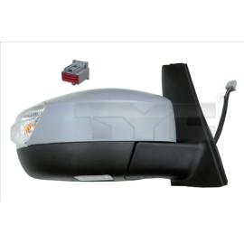 TYC Außenspiegel links elektrisch verstellbar, grundiert, asphärisch, beheizbar, elektrisch anklappbar, mit Blinker, mit Umfeldbeleuchtung 310-0270 OE Nummer 2002854 - l