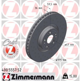 ZIMMERMANN Bremsscheibe 400.5557.52 ZIMMERMANN Bremsscheibe 400.5557.52