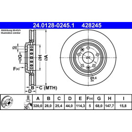 Bremsscheibe Renault P. Laguna/Scenic/Talisman 07 24.0128-0245.1