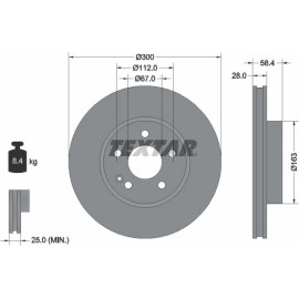 Bremsscheibe Db P.Vito 03 93123403