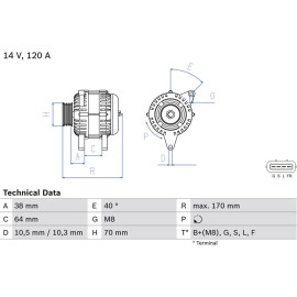 Lichtmaschine 0 986 082 720