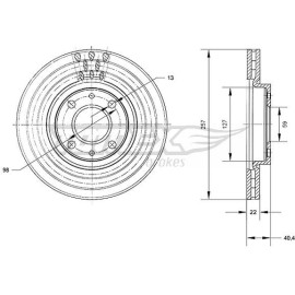 TX 70-56 Tomex Brakes Bremsscheibe TX 70-56 TX 70-56 Tomex Brakes Bremsscheibe TX 70-56