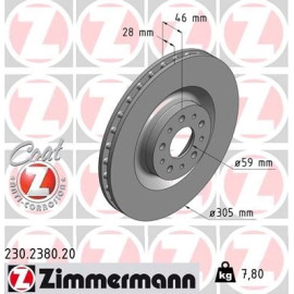 ZIMMERMANN Bremsscheibe 230.2380.20