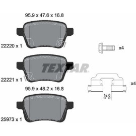 Bremsbelagsatz Opel T. Adam/Corsa 1.0-1.6 14 2222001