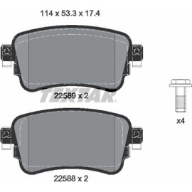 Textar Bremsbelagsatz 2258801 Textar Bremsbelagsatz 2258801