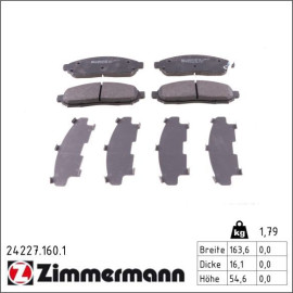 ZIMMERMANN Bremsbeläge 24227.160.1