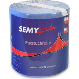 Putzpapier Rolle blau 2-lagig, 450 Blatt SEMYtop ST-88785