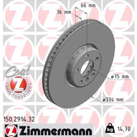 ZIMMERMANN Bremsscheibe 150.2914.32 ZIMMERMANN Bremsscheibe 150.2914.32