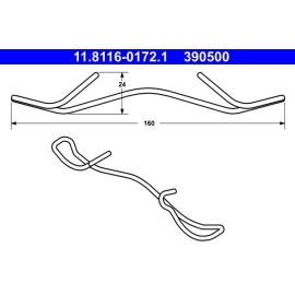 ATE Feder, Bremssattel 11.8116-0172.1 ATE Feder, Bremssattel 11.8116-0172.1