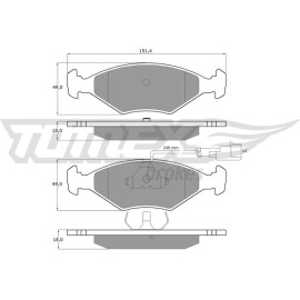 TOMEX brakes Bremsbelagsatz, Scheibenbremse TX 10-791