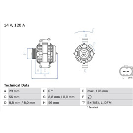 Lichtmaschine 0 986 046 160