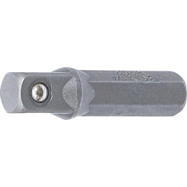 BGS Bit-Knarren-Adapter Außensechskant 6,3 mm (1/4 ) - Außenvierkant 6,3 mm (1/4 ) 30 mm 8202