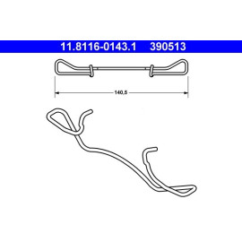Feder, Bremssattel 11.8116-0143.1