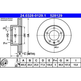 Bremsscheibe Opel P. Movano 1.9-3.0 Dti 98- Power Disc 24.0328-0129.1 Bremsscheibe Opel P. Movano 1.9-3.0 Dti 98- Power Disc 24.0328-0129.1