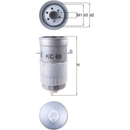 MAHLE Kraftstofffilter KC 69 MAHLE Kraftstofffilter KC 69
