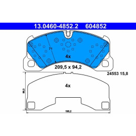 Bremsbelagsatz Vw P. Touareg 02-/Panamera/Cayenne 09 13.0460-4852.2