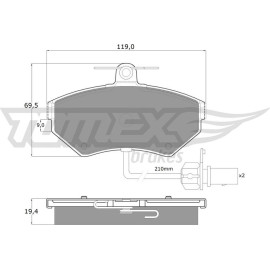TOMEX brakes Bremsbelagsatz, Scheibenbremse TX 13-121