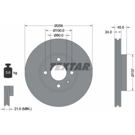 Textar Bremsscheibe 92241400 – 14 Zoll Textar Bremsscheibe 92241400 – 14 Zoll