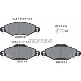 Textar Bremsbelagsatz 2334001 – Bosch Textar Bremsbelagsatz 2334001 – Bosch
