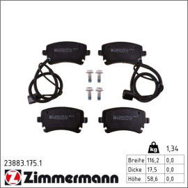ZIMMERMANN Bremsbeläge 23883.175.1