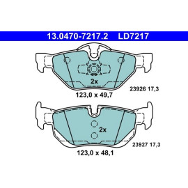 Bremsbelagsatz Bmw T. 1/3/X1 2.0-3.0 04-15 Keramik 13.0470-7217.2