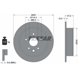 Textar Bremsscheibe 92179803 Textar Bremsscheibe 92179803