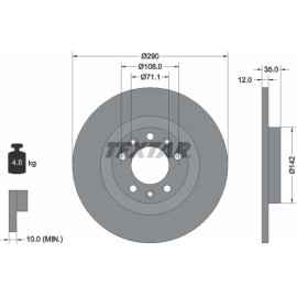 92267303 Textar Bremsscheibe 92267303 92267303 Textar Bremsscheibe 92267303