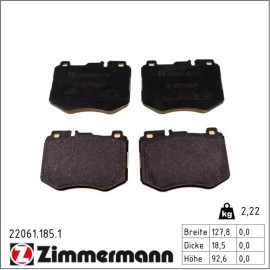 ZIMMERMANN Bremsbeläge 22061.185.1