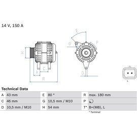 Lichtmaschine 0 986 046 240
