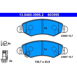 ATE Bremsbelagsatz Suzuki Vorderachse Ignis 1.3-1.5 00 13.0460-3995.2 ATE Bremsbelagsatz Suzuki Vorderachse Ignis 1.3-1.5 00 13.0460-3995.2