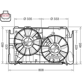 DENSO Lüfter, Motorkühlung DER50002