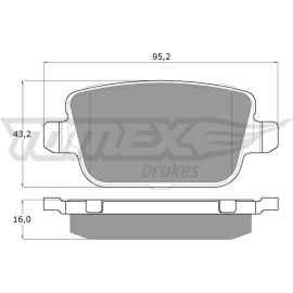 TOMEX brakes Bremsbelagsatz, Scheibenbremse TX 14-48