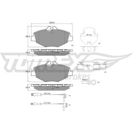 TOMEX brakes Bremsbelagsatz, Scheibenbremse TX 14-29