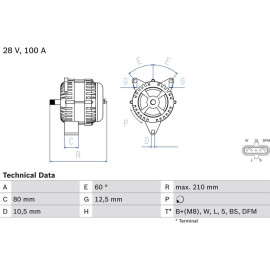Lichtmaschine 0 986 048 110
