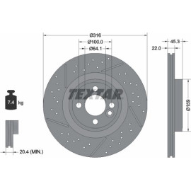 Bremsscheibe Mini P. Cooper 1.6-2.0 06 92279105 Bremsscheibe Mini P. Cooper 1.6-2.0 06 92279105