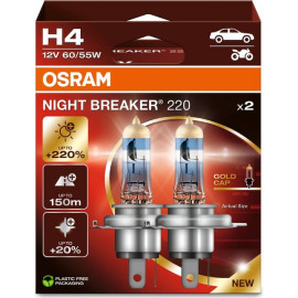 OSRAM H4 12V 60/55W P43t NIGHT BREAKER® 220 +220% 2 St 64193NB220-2HB