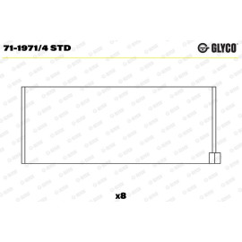 GLYCO Pleuellager 71-1971/4 STD