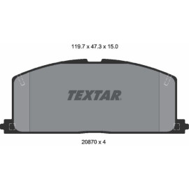 Textar Bremsbelagsatz 2087001 Textar Bremsbelagsatz 2087001