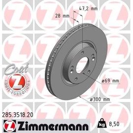 ZIMMERMANN Bremsscheibe 285.3518.20