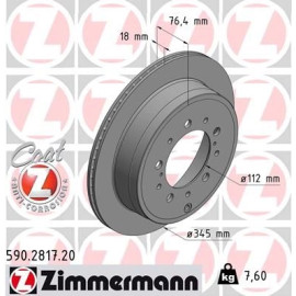 82 482 165 Bremsscheibe HA 590.2817.20 82 482 165 Bremsscheibe HA 590.2817.20