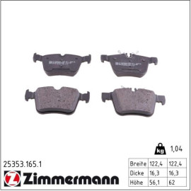 ZIMMERMANN Bremsbeläge 25353.165.1