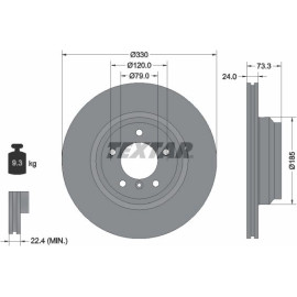 Bremsscheibe Bmw S. 1/3/X1 2.0-3.0 05-15 92137805 Bremsscheibe Bmw S. 1/3/X1 2.0-3.0 05-15 92137805