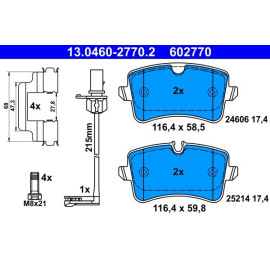Bremsbelagsatz Audi T. A4/A5/A6/A7 11 13.0460-2770.2