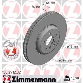 ZIMMERMANN Bremsscheibe 150.2912.32 ZIMMERMANN Bremsscheibe 150.2912.32