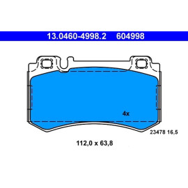 Bremsbelagsatz Db P. C209/W211/W220/R230 02-12 13.0460-4998.2
