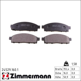 ZIMMERMANN Bremsbeläge 24529.160.1