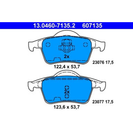 Bremsbelagsatz Volvo T. S60/S80/V70/Xc70 98-10 13.0460-7135.2