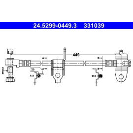 ATE Bremsschlauch 24.5299-0449.3 ATE Bremsschlauch 24.5299-0449.3